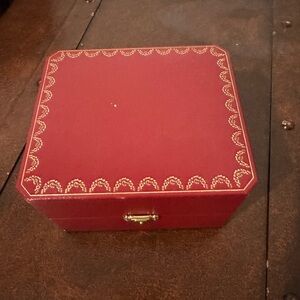 Cartier Red Box with Gold Detailing
